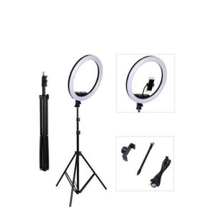 Smart 12 Inches Led Ring Light With Adjustable Tripod Stand - Black