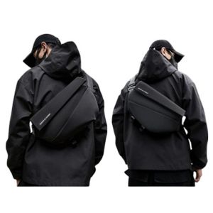 AD Classic Waterproof Street Sling Crossbody Bag - Black