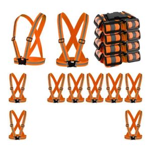 A Design 5pcs Reflective Pro Sport Vest for Outdoor Sporting - Orange