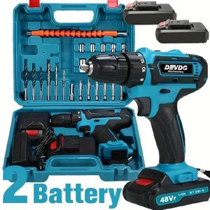 New arrival: 21V household electric drill bit set of 24 pieces. Three-function drill for drilling into walls, rechargeable electric screwdriver, drilling machine, drilling machine set, drilling tools and drill bits.