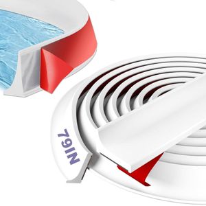 Shower Tray Sealing Strip, 79in Silicone Shower Water Blocking Strips