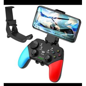White Cap Wireless Mobile Game Controller with Phone Holder – For Android, iOS & PC 