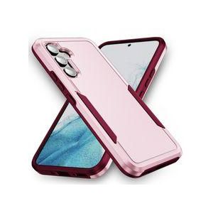 Samsung Case for Samsung Galaxy A32 4G, Shockproof Protection Heavy Duty Rugged Phone Cover - Pink + Rose