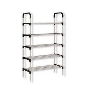 2025 new black 5-layer adjustable storage shoe rack