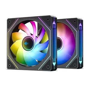 2-pack cooling fans with ARGB controller, silent cooling, suitable for server and gaming PC cooling.