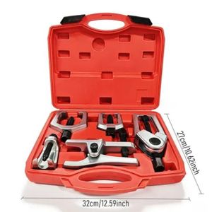 5pcs Professional Front End Service Tool Kit, Pitman Arm Puller, Ball Joint Separator Tie Rod Remover Tool