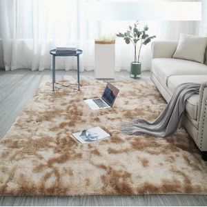 1pc Soft Plush Area Rugs - Non-slip Fuzzy Shag Plush Soft Shaggy - Tie-Dyed - 80*160CM