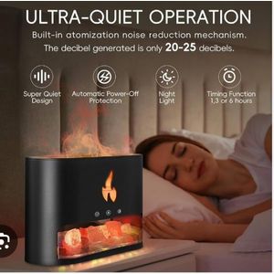 A C R Portable Electric Fire Pro Air Aromatic Humidifier - Brown