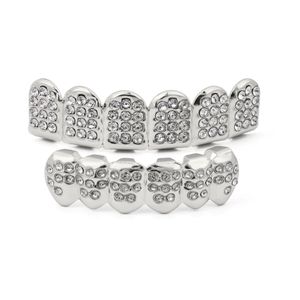Silver Teeth Grills for Men & Women – Hip Hop Diamond Rapper Style Braces
