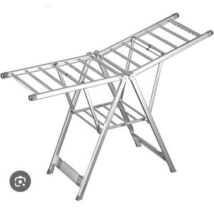Heavy-duty foldable stainless steel clothes dryer