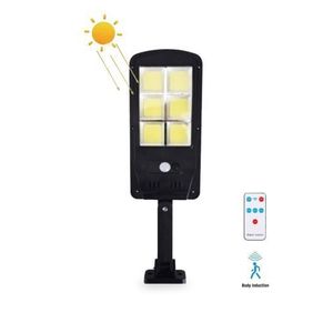 2200mAh LED Solar Street Light - 6 COB Outdoor Motion Sensor Garden Lamp with Remote Control, 3 Modes & IP67 Waterproof - (L36 x W11)cm / (L14.17 x W4.33)inch