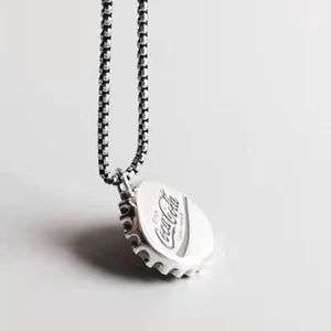Hip-hop style men's cola bottle cap pendant necklace
