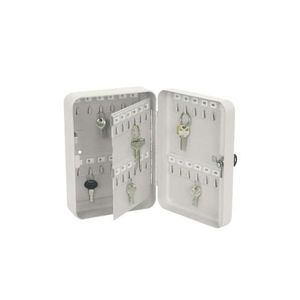 40-Key Metal Key Holder Box with Lock, Numbered Hooks & 2 Keys for Home, Office or School - (L20 x W16 x H7)cm / (L7.9 x W6.3 x H2.8)inch