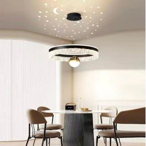 Rt Stylish Crystal Hanging Chandelier With Stars