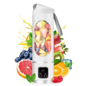 Portable Personal Electric USB Juicer, Juicer, Portable Juicer, Mini Blender, Portable Blender for Milkshakes and Smoothies, 12-Blade Mixer, Ideal for Mixing, Compact, Convenient, Multifunctional (White)