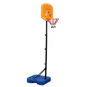 Adjustable Height Basketball Hoop - Portable Metal Basketball Stand with 30kg Fillable Base, Ball & Pump - (W50 x D50 x H122-150)cm / (W19.7 x D19.7 x H48-59)inch