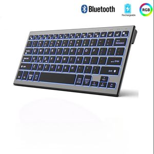 JOMAA Backlit Wireless Keyboard 2.4G USB Rechargeable Bluetooth Keyboard