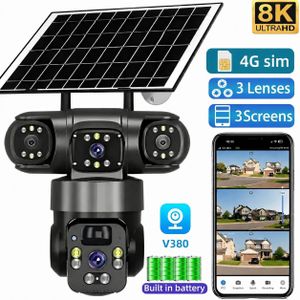 4G Solar Security Camera – 3 Lens