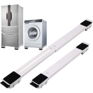 Adjustable Furniture Movers 2 Pack. White/Black