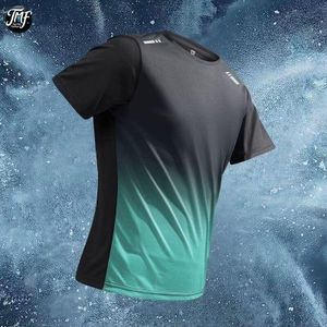 TMF Men's T-Shirt Badminton Top Quick Drying Men's Fitness Training Sport GYM Tops Outdoor Casual Running T-shirt Oversized Clothing-Green