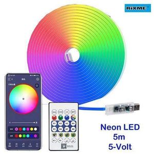 Neon 5Meters LED Strip Light With Mobile App And Remote Controller Multicolour 