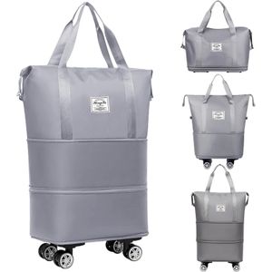 Omnidirectional Wheel Travel Bag, Foldable Trolley Bag, Large Capacity Luggage Bag