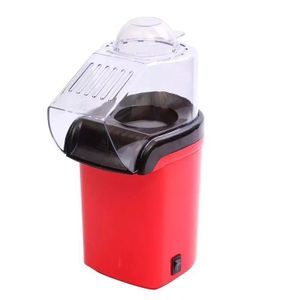 Electric Hot Air Popcorn Maker Machine – Oil-Free Healthy Snack Popper with Removable Top Chute & Measuring Cup Cap – Red / Black
