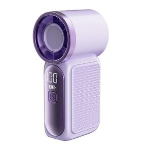 Portable Rechargeable Handheld Turbo Fan – High-Speed Mini Cooling Fan (Purple)