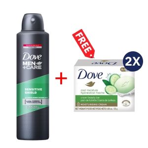Dove Dove Spray Sensitive Shield - 250ml + Free Dove Bar Soap 25g