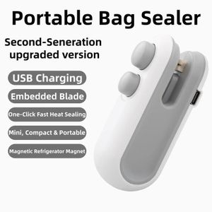 Mini Bag Sealer 2 in 1 USB-C Rechargeable Bag Sealer Heat Seal