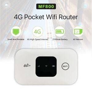4G WiFi Router, 150Mbps Wireless LTE Router with SIM Card Slot, Support for 10 Devices, 2100MAh Battery, USB WiFi Modem for Office Travel Home