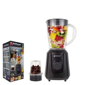 Hoffmans 2 In 1 Quality Electric Blender 600W German Tech Durable Motor Unbreakable Jar -1.5L - Black