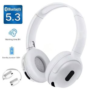 Max Pro Wireless Bluetooth Headphones - Hi-Fi Sound Audio - Over-Ear Headset - White