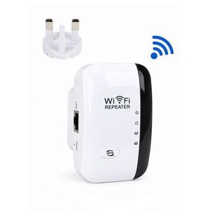 2.4G 300Mbps WiFi Booster Repeater WiFi Range Extender Router (L5.8 x W5.3 x H1.3)cm / (L2.3 x W2.1 x H0.51)inch - UK Plug