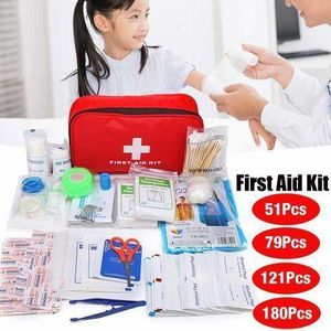 F-irst A-id Kit - 180 Pieces - Small Travel F-irst A-id Kit for Cars, Schools, Sports, Homes, Travel, Camping, Hiking