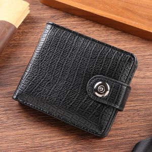 ASCENT Men Business Leather Wallet High quality – Multi Card Slot & Zipper Coin Pocket – Short Purse – Large Capacity Portable – Daily Office Use-Black