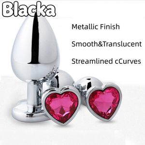 Blacka Anal Sex Toys Metal Anal Plug, 3pcs Masturbator for Male Female Buttt, Anal Dilator, Adult Toys, Alternative Anal Toys, Metal Anal Plug
