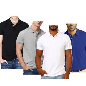 Short Sleeve Polo Shirt - 4 Pieces Multicolor
