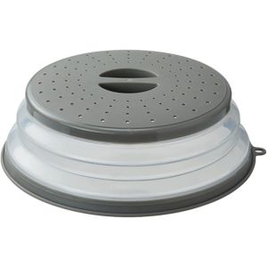 Collapsible Microwave Splatter Cover & Colander - BPA-Free, Vented Lid with Hook Hole, Dishwasher Safe (1 Pack)