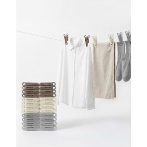24pcs of Clothespin/Pegs- Brown/Grey/White 