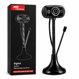 HD Webcam with Built-in Microphone – USB Plug & Play Camera for PC & Laptop