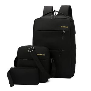 3-in-1 Laptop Backpack Set – Large School Bag with Crossbody Bag & Pencil Pouch for Men, Women & Students