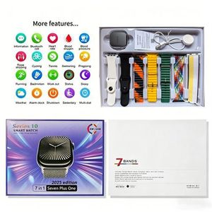 Series 10 7-in-1 Strap 2.2" Bluetooth Call Full Touchscreen Smartwatch- For Android and iOS
