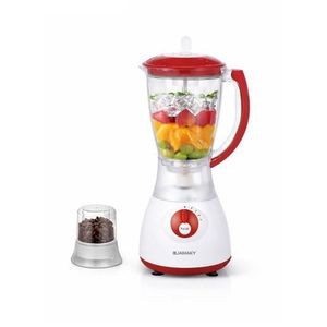  1000W High Power Kitchen Blender, Blender with Grinder Cup - 1.5L Jar, 0.4L Grinder Cup, Stainless Steel Blades, 3 Speed Settings, Pulse Function, 5 Button Control, Overheat Protection, Smoothie Soup Dip Blender - Red