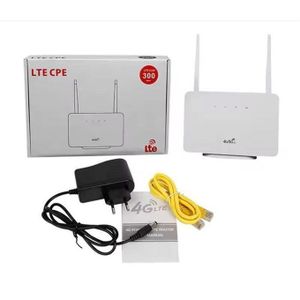 4G LTE CPE WiFi Router 300Mbps Wireless Router with SIM Slot (Dual Antenna)-White