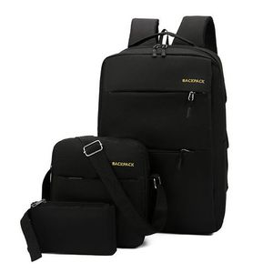 Backpack 3 In 1 Multi Functional School Business Backpack With USB Slot - Black
