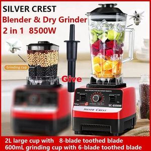 SILVER CREST 2L Industrial 8500W Food Crusher Blender With 2 Jar - Black/Red -- Black/Red