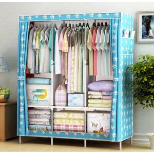  Super Strong Foldable Wooden Wardrobe  - Multicolor