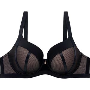 Binnys Spectacular Coffee Latte Adjustable Strap Lightweight Mesh Splicing Non-Removable Breast Pads Non-Slip Lifting Wire Casual Parties Women's Bra