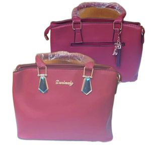Leather Handbag Hand Bag - Red